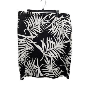 NYCC Pencil Skirt Womens SZ Xl Tropical Bold Knee Length Summer Office Vacation